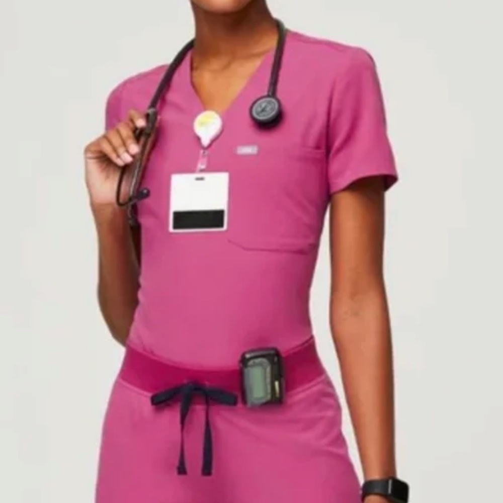 Figs LIMITED EDITION Catarina Scrub Top, Electric Orchid SOLD OUT